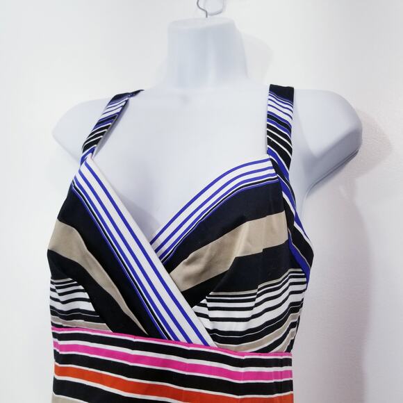 Calvin Klein Stripes Fit & Flare Dress - Picture 3 of 10